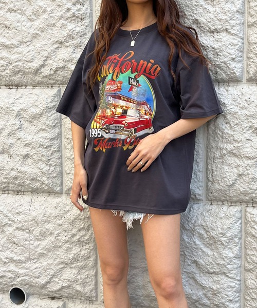 GLAMOROUS JANE(グラマラスジェーン)の「ヴィンテージ風カレッジプリントTシャツ(Tシャツ/カットソー・レディース・オフホワイト/チャコールグレー/ブラック/杢グレー・FREE)」の18枚目の写真
