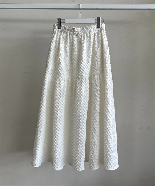 Emma Taylor（エマテイラー）の「ジャガードフレアスカート（スカート・レディース・ホワイト/ブラック・FREE）」の7枚目の写真