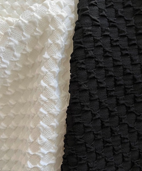 Emma Taylor（エマテイラー）の「ジャガードフレアスカート（スカート・レディース・ホワイト/ブラック・FREE）」の5枚目の写真