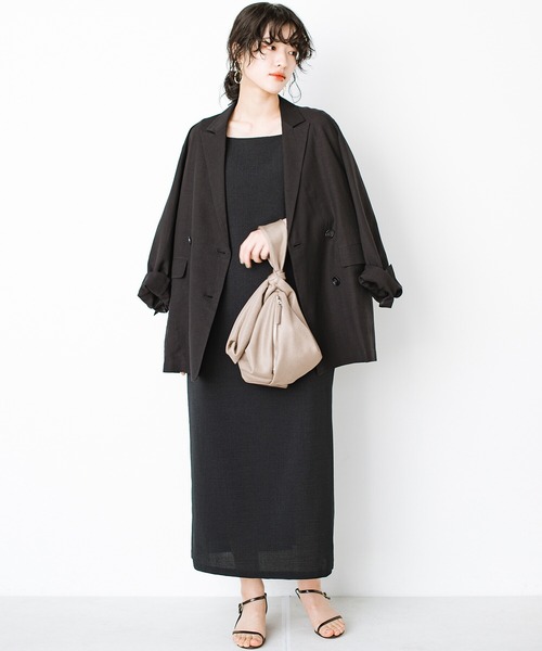 haco!(ハコ)の「サッと羽織ってかっこつく!ジャケット迷子の救世主★無敵の麻混ジャケット(その他アウター・レディース・ブラック/グレイッシュベージュ・MEDIUM/LARGE/X-LARGE/SMALL)」の15枚目の写真