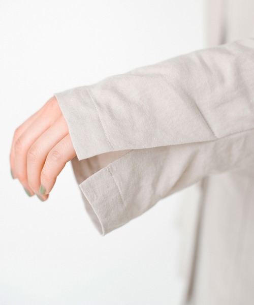 haco!(ハコ)の「サッと羽織ってかっこつく!ジャケット迷子の救世主★無敵の麻混ジャケット(その他アウター・レディース・ブラック/グレイッシュベージュ・MEDIUM/LARGE/X-LARGE/SMALL)」の16枚目の写真