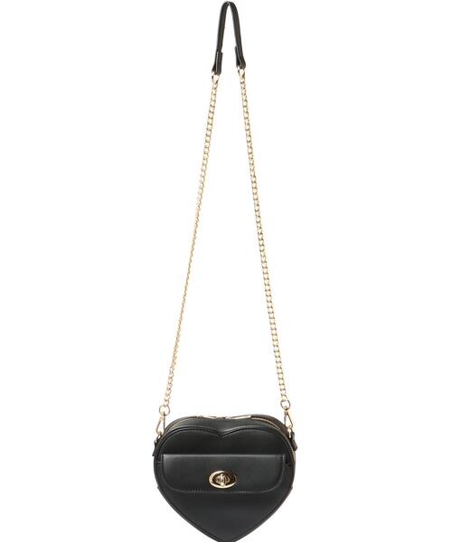 INGNI(イング)の「ハート型ショルダー(ハンドバッグ・レディース・オフホワイト/ブラック/ピンク・ONE SIZE)」の5枚目の写真