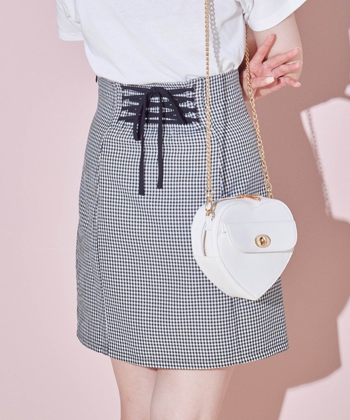 INGNI(イング)の「ハート型ショルダー(ハンドバッグ・レディース・オフホワイト/ブラック/ピンク・ONE SIZE)」の12枚目の写真