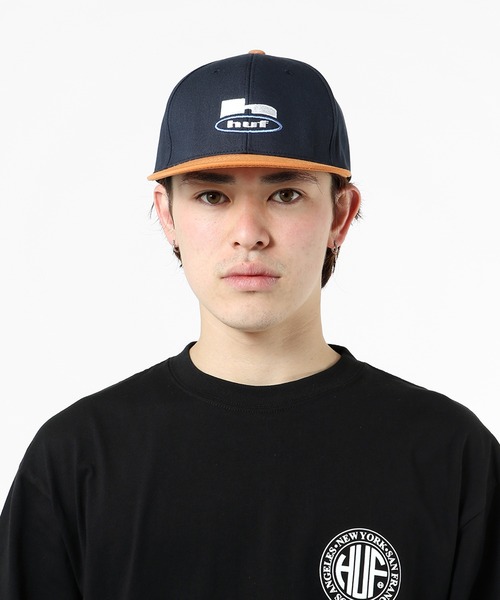 HUF(ハフ)の「H COLOR SNAPBACK HAT / HUF キャップ 帽子(キャップ・メンズ・ブルー系その他/ホワイト×ブラック・O/S)」の12枚目の写真