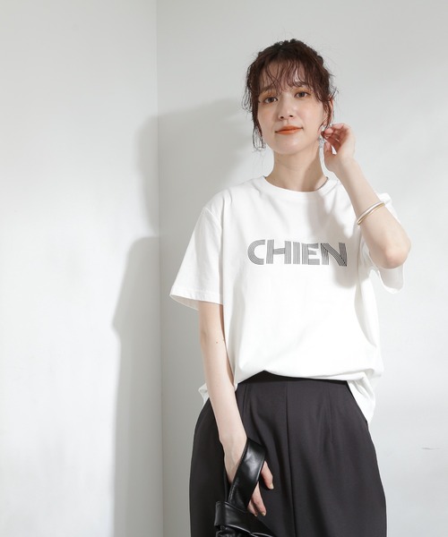 N.（N. Natural Beauty Basic）（エヌエヌナチュラルビューティーベーシック）の「◆グラフィックフレンチロゴＴシャツ（Tシャツ/カットソー・レディース・ブルー/ブラウン/オフホワイト・MEDIUM）」の14枚目の写真