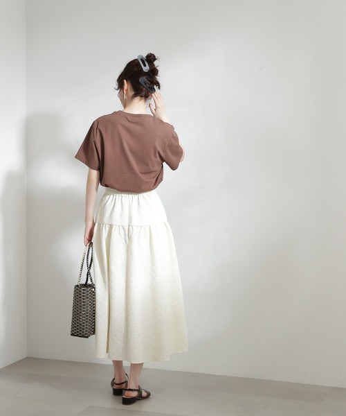 N.（N. Natural Beauty Basic）（エヌエヌナチュラルビューティーベーシック）の「◆グラフィックフレンチロゴＴシャツ（Tシャツ/カットソー・レディース・ブルー/ブラウン/オフホワイト・MEDIUM）」の15枚目の写真