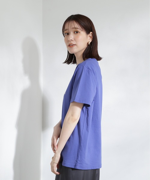 N.（N. Natural Beauty Basic）（エヌエヌナチュラルビューティーベーシック）の「◆グラフィックフレンチロゴＴシャツ（Tシャツ/カットソー・レディース・ブルー/ブラウン/オフホワイト・MEDIUM）」の9枚目の写真