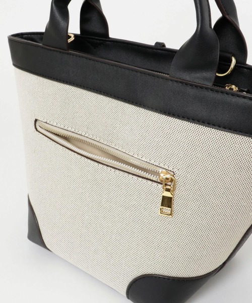 RODE SKO（ロデスコ）の「キャンバスコンビ2WAYバッグ（トートバッグ・レディース・ブラック/キャメル・ONE）」の21枚目の写真