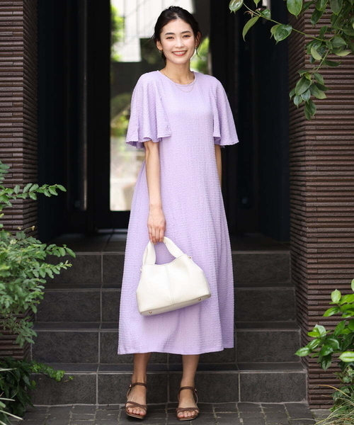 a.v.v（アーヴェヴェ）の「秒映えケープスリーブワンピース（ワンピース・レディース・ライトパープル/クリーム/ブラック・34/42/38/40/36）」の16枚目の写真