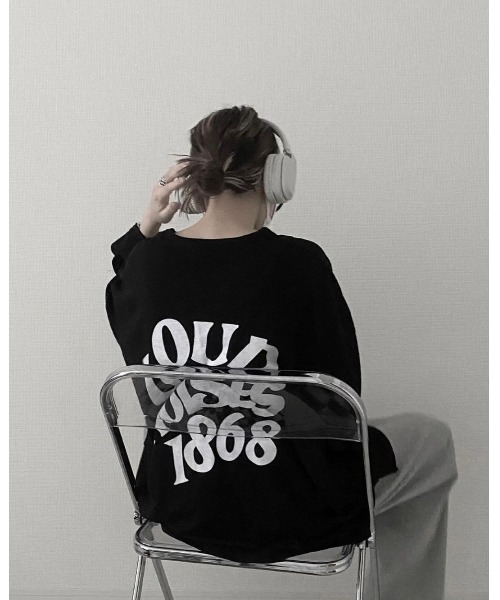 YACA(ヤーカ)の「logo print sheer tshirt/ロゴプリントシアーTシャツ(Tシャツ/カットソー・レディース・ホワイト/ブラック・FREE)」の7枚目の写真