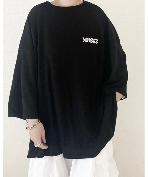 YACA(ヤーカ)の「logo print sheer tshirt/ロゴプリントシアーTシャツ(Tシャツ/カットソー・レディース・ホワイト/ブラック・FREE)」の4枚目の写真