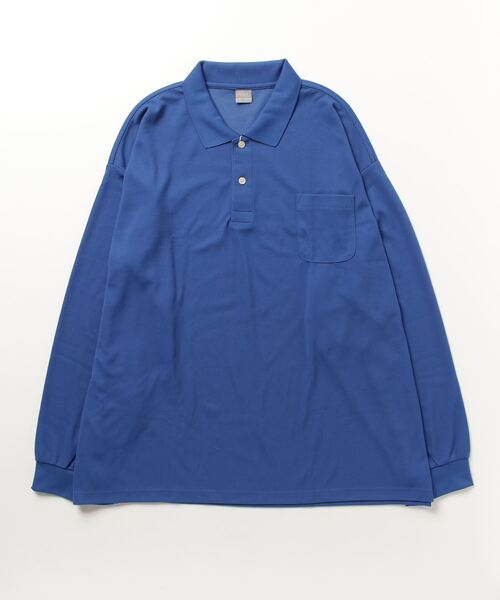 ONE DAY KMC （ワンデイケーエムシー）の「KK POLOIZM / ＤＲＹ長袖ポロシャツ（ポロシャツ・メンズ・ブラック/サックスブルー/ホワイト/ネイビー/ロイヤルブルー・X3(6L～7L)）」の9枚目の写真