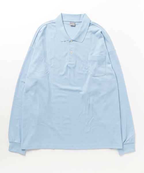 ONE DAY KMC （ワンデイケーエムシー）の「KK POLOIZM / ＤＲＹ長袖ポロシャツ（ポロシャツ・メンズ・ブラック/サックスブルー/ホワイト/ネイビー/ロイヤルブルー・X3(6L～7L)）」の8枚目の写真