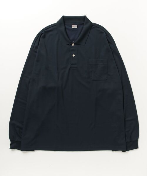 ONE DAY KMC （ワンデイケーエムシー）の「KK POLOIZM / ＤＲＹ長袖ポロシャツ（ポロシャツ・メンズ・ブラック/サックスブルー/ホワイト/ネイビー/ロイヤルブルー・X3(6L～7L)）」の7枚目の写真
