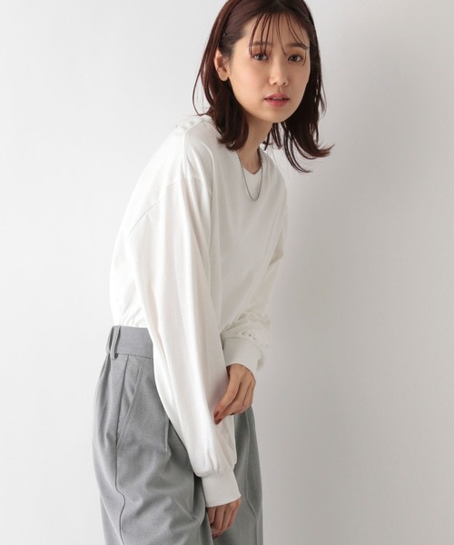 GLOBAL WORK（グローバルワーク）の「ヘビロッTEE袖ボリューム/906269（Tシャツ/カットソー・レディース・オフホワイト/ホワイト系その他/ベージュ/ベージュ系その他/ネイビー系・MEDIUM/LARGE）」の21枚目の写真
