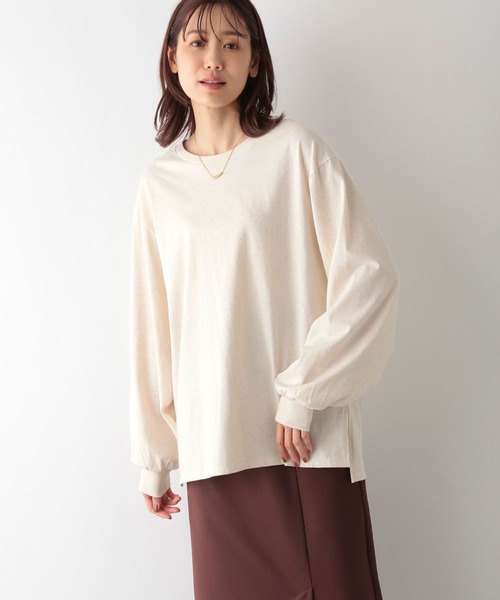 GLOBAL WORK（グローバルワーク）の「ヘビロッTEE袖ボリューム/906269（Tシャツ/カットソー・レディース・オフホワイト/ホワイト系その他/ベージュ/ベージュ系その他/ネイビー系・MEDIUM/LARGE）」の13枚目の写真