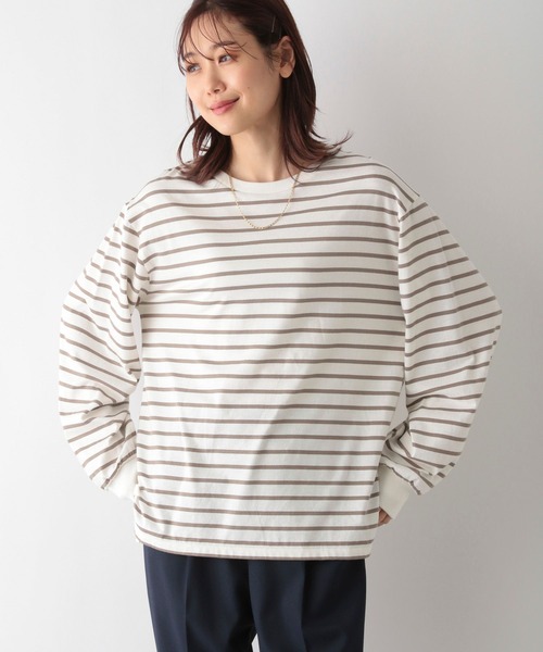 GLOBAL WORK（グローバルワーク）の「ヘビロッTEE袖ボリューム/906269（Tシャツ/カットソー・レディース・オフホワイト/ホワイト系その他/ベージュ/ベージュ系その他/ネイビー系・MEDIUM/LARGE）」の19枚目の写真