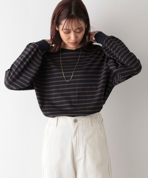 GLOBAL WORK（グローバルワーク）の「ヘビロッTEE袖ボリューム/906269（Tシャツ/カットソー・レディース・オフホワイト/ホワイト系その他/ベージュ/ベージュ系その他/ネイビー系・MEDIUM/LARGE）」の20枚目の写真
