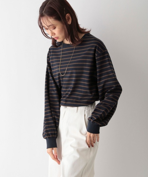 GLOBAL WORK（グローバルワーク）の「ヘビロッTEE袖ボリューム/906269（Tシャツ/カットソー・レディース・オフホワイト/ホワイト系その他/ベージュ/ベージュ系その他/ネイビー系・MEDIUM/LARGE）」の10枚目の写真