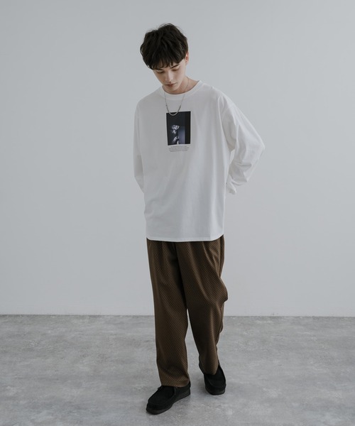 Rocky Monroe（ロッキーモンロー）の「シルケットライク フロントプリントロングスリーブTシャツ（Tシャツ/カットソー・メンズ・ホワイト系/グレー/グレー系/ホワイト/ブラック系/ブラック・L/LL/M）」の8枚目の写真