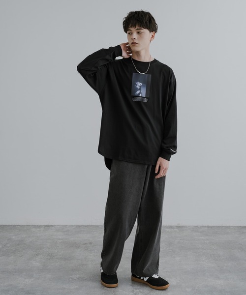 Rocky Monroe（ロッキーモンロー）の「シルケットライク フロントプリントロングスリーブTシャツ（Tシャツ/カットソー・メンズ・ホワイト系/グレー/グレー系/ホワイト/ブラック系/ブラック・L/LL/M）」の15枚目の写真