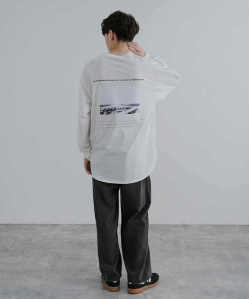 Rocky Monroe（ロッキーモンロー）の「シルケットライク フロントプリントロングスリーブTシャツ（Tシャツ/カットソー・メンズ・ホワイト系/グレー/グレー系/ホワイト/ブラック系/ブラック・L/LL/M）」の11枚目の写真