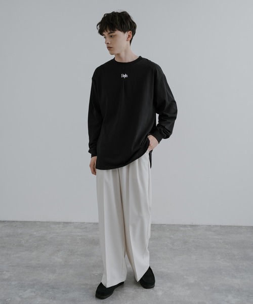 Rocky Monroe（ロッキーモンロー）の「シルケットライク フロントプリントロングスリーブTシャツ（Tシャツ/カットソー・メンズ・ホワイト系/グレー/グレー系/ホワイト/ブラック系/ブラック・L/LL/M）」の18枚目の写真