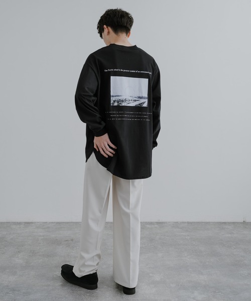 Rocky Monroe（ロッキーモンロー）の「シルケットライク フロントプリントロングスリーブTシャツ（Tシャツ/カットソー・メンズ・ホワイト系/グレー/グレー系/ホワイト/ブラック系/ブラック・L/LL/M）」の19枚目の写真