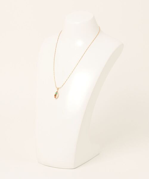 チャイハネ（チャイハネ）の「【チャイハネ】キーレトネックレス（ネックレス・レディース・グリーン/オレンジ・FREE）」の4枚目の写真