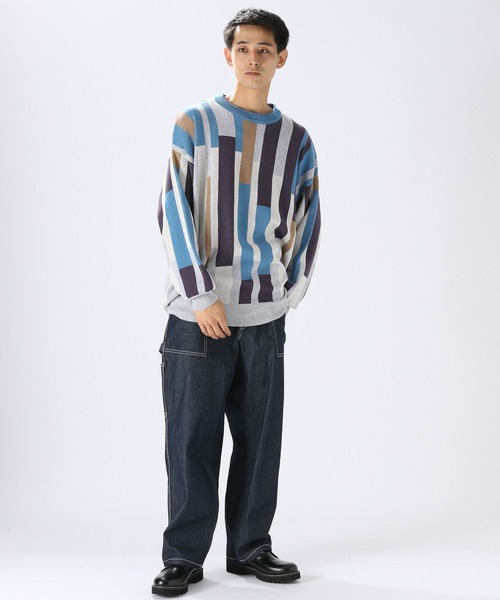 niko and...(ニコアンド)の「積み木カラーブロックニットプルオーバー(ニット/セーター・メンズ・ベージュ/ライトグレー・LARGE/MEDIUM)」の5枚目の写真