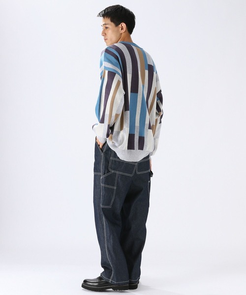 niko and...(ニコアンド)の「積み木カラーブロックニットプルオーバー(ニット/セーター・メンズ・ベージュ/ライトグレー・LARGE/MEDIUM)」の6枚目の写真
