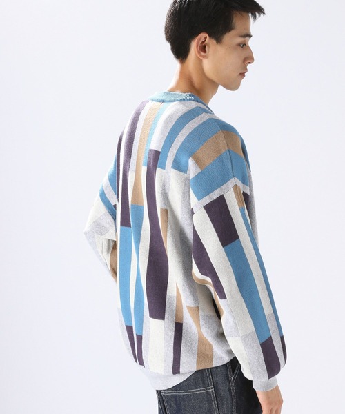 niko and...(ニコアンド)の「積み木カラーブロックニットプルオーバー(ニット/セーター・メンズ・ベージュ/ライトグレー・LARGE/MEDIUM)」の7枚目の写真