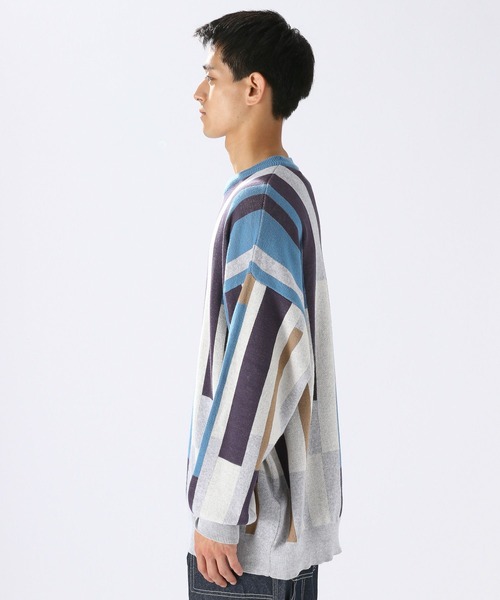 niko and...(ニコアンド)の「積み木カラーブロックニットプルオーバー(ニット/セーター・メンズ・ベージュ/ライトグレー・LARGE/MEDIUM)」の12枚目の写真