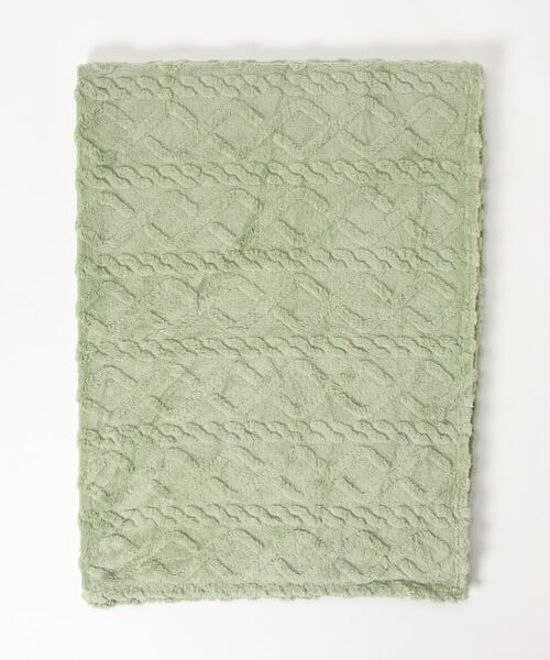 aimoha（アイモハ）の「aimoha homeエンポス加工ブランケット (AW)（ブランケット・レディース・グリーン/オフホワイト/ピンク/イエロー/グレー・MEDIUM/SMALL/LARGE/X-SMALL）」の11枚目の写真