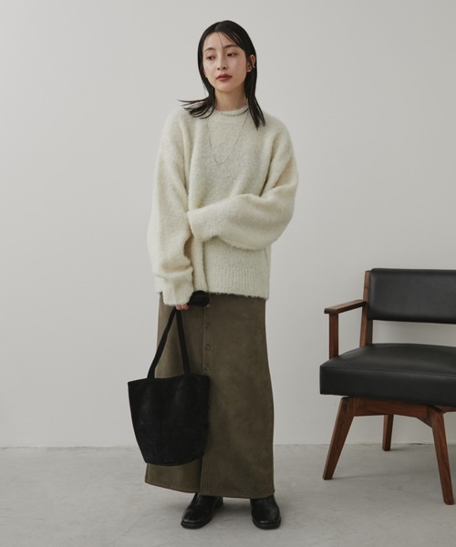 マリー ロングセラー！】ミックスブークレニット（ニット/セーター）｜Aunt