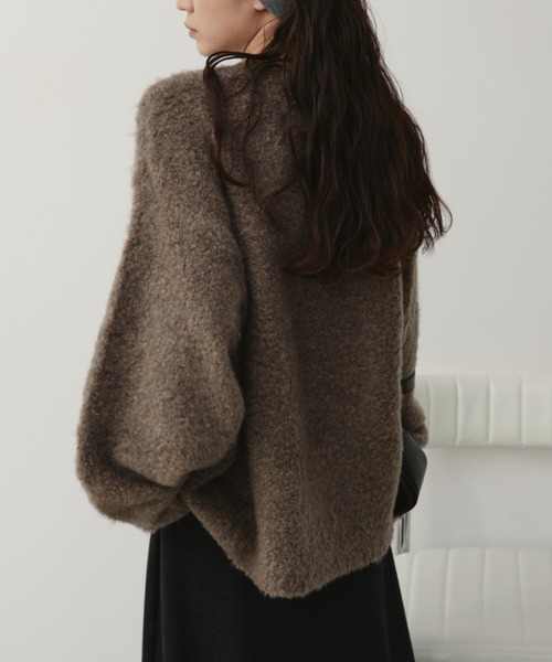 Aunt Marie's（アントマリーズ）の「【ロングセラー！】ミックスブークレニット（ニット/セーター・レディース・チャコールグレー/ライトグレー/グリーン/レッド/ホワイト/ブラウン/コーラルピンク/イエロー/ブルー/モカ/ダークブルー/ライトグリーン・FREE）」の17枚目の写真