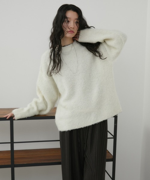 ロングセラー！】ミックスブークレニット（ニット/セーター）｜Aunt