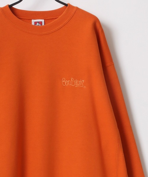 BEN DAVIS（ベンデイビス）の「BEN DAVIS/ベンデイビス HEAVY SWEAT CREW/オーバーサイズ 裏起毛 ロゴ ワンポイント刺繍 スウェット トレーナー（スウェット・メンズ・ダークグリーン/ネイビー/オレンジ/ブラック/オートミール/オフホワイト・L/XL/M）」の12枚目の写真