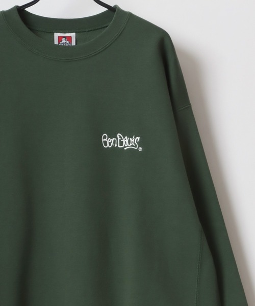 BEN DAVIS（ベンデイビス）の「BEN DAVIS/ベンデイビス HEAVY SWEAT CREW/オーバーサイズ 裏起毛 ロゴ ワンポイント刺繍 スウェット トレーナー（スウェット・メンズ・ダークグリーン/ネイビー/オレンジ/ブラック/オートミール/オフホワイト・L/XL/M）」の10枚目の写真