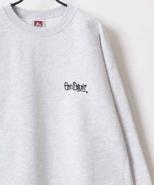 BEN DAVIS（ベンデイビス）の「BEN DAVIS/ベンデイビス HEAVY SWEAT CREW/オーバーサイズ 裏起毛 ロゴ ワンポイント刺繍 スウェット トレーナー（スウェット・メンズ・ダークグリーン/ネイビー/オレンジ/ブラック/オートミール/オフホワイト・L/XL/M）」の9枚目の写真