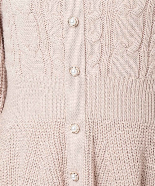 WILLSELECTION(ウィルセレクション)の「ケーブルフロントボタンニットワンピース(ワンピース・レディース・オフホワイト/ベージュ/ラベンダー/ピンク/ブラック・MEDIUM)」の18枚目の写真