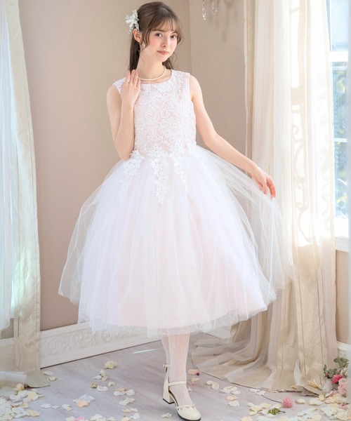 キャサリンコテージ セール】マットサテンタックギャザードレス（ドレス）｜Catherine