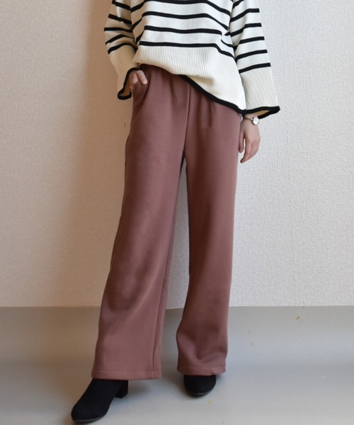 Coo+i（クーイ）の「裏起毛スウェットパンツ ポケットあり（スウェットパンツ・レディース・ブラック/グレー/カーキ/チャコールグレー/モカ・L/M）」の4枚目の写真