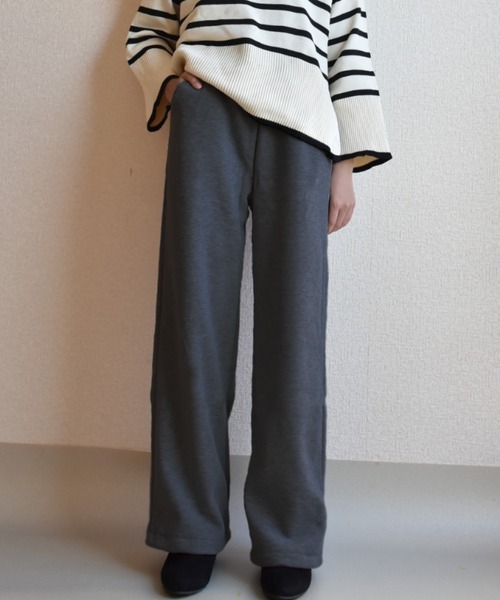 Coo+i（クーイ）の「裏起毛スウェットパンツ ポケットあり（スウェットパンツ・レディース・ブラック/グレー/カーキ/チャコールグレー/モカ・L/M）」の7枚目の写真