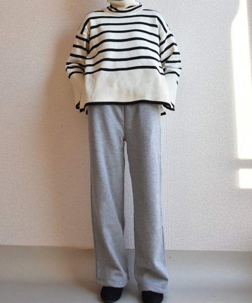 Coo+i（クーイ）の「裏起毛スウェットパンツ ポケットあり（スウェットパンツ・レディース・ブラック/グレー/カーキ/チャコールグレー/モカ・L/M）」の9枚目の写真