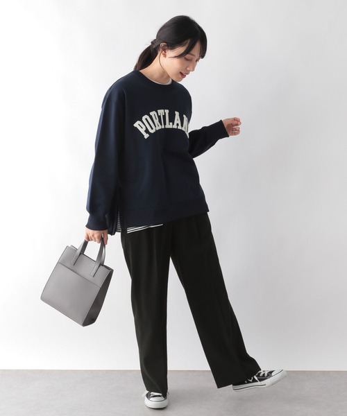 GLOBAL WORK(グローバルワーク)の「あったかウツクシルエットワイドパンツ/967794(その他パンツ・レディース・杢グレー/グレイッシュベージュ/ブラック/オフホワイト・X-SMALL/SMALL/LARGE/MEDIUM)」の12枚目の写真