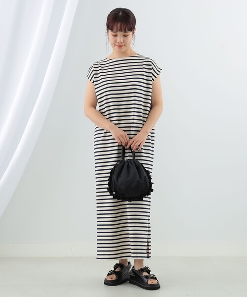 Ray BEAMS(レイビームス)の「ORCIVAL × Ray BEAMS / 別注 Lourd ワンピース(ワンピース・レディース・オフホワイト/グレー・ONE SIZE)」の8枚目の写真