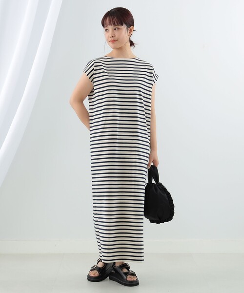 Ray BEAMS(レイビームス)の「ORCIVAL × Ray BEAMS / 別注 Lourd ワンピース(ワンピース・レディース・オフホワイト/グレー・ONE SIZE)」の9枚目の写真
