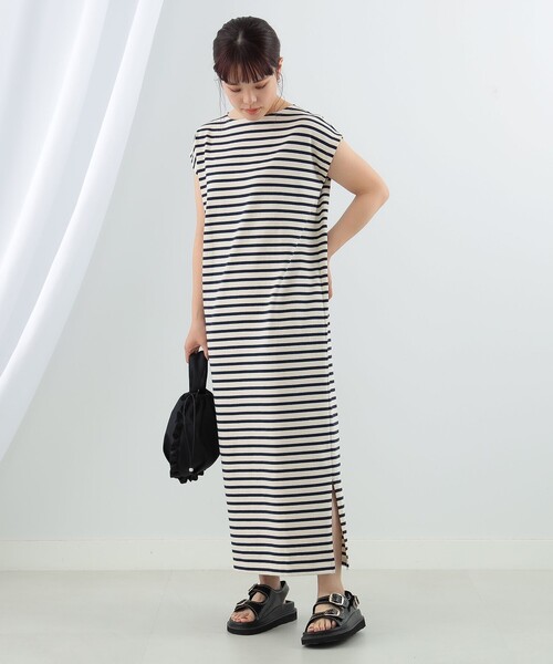 Ray BEAMS(レイビームス)の「ORCIVAL × Ray BEAMS / 別注 Lourd ワンピース(ワンピース・レディース・オフホワイト/グレー・ONE SIZE)」の10枚目の写真