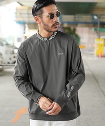 ストレッチ布帛ミニモックネックロンT GOLF